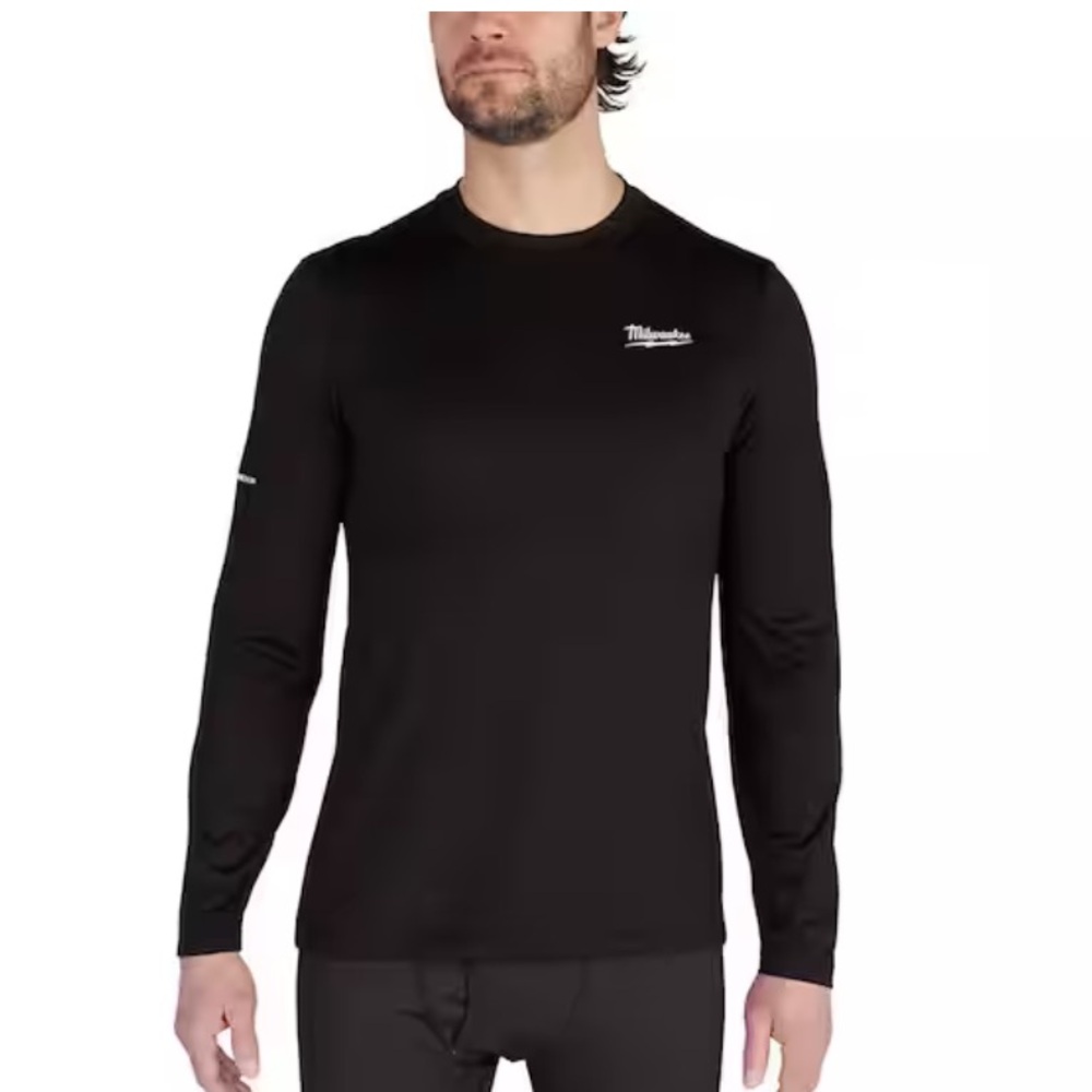 Milwaukee Mens Black Crew Neck Baselayer
